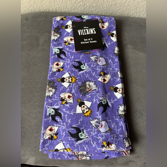 Disney Other - Disney Villians Kitchen Towels Set of 2 NWT